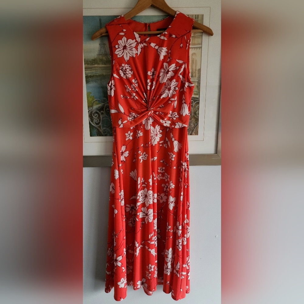 Vince Camuto Floral Red Dress